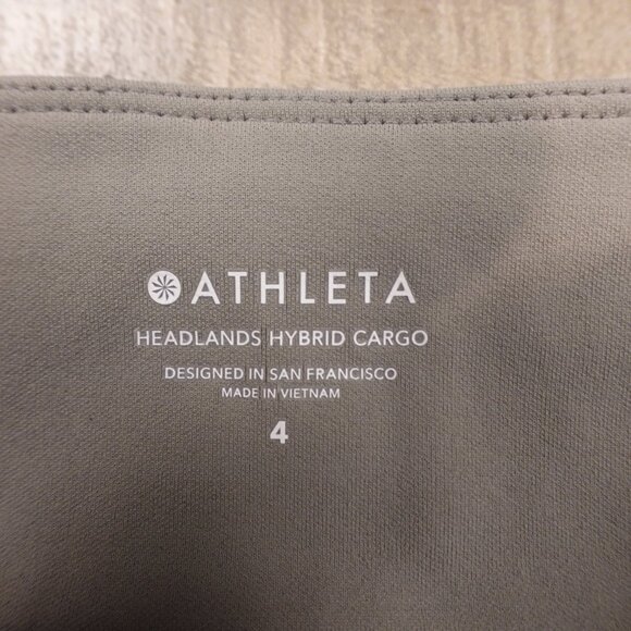 Athleta Headlands Hybrid Cargo Pants Women’s 4 Gray High-Rise Outdoor Utility - Picture 3 of 15